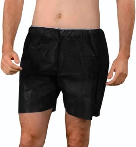 10er Pack schwarze Einweg-Boxershorts für Herren, Einheitsgröße, brandneu - Bild 1 von 6