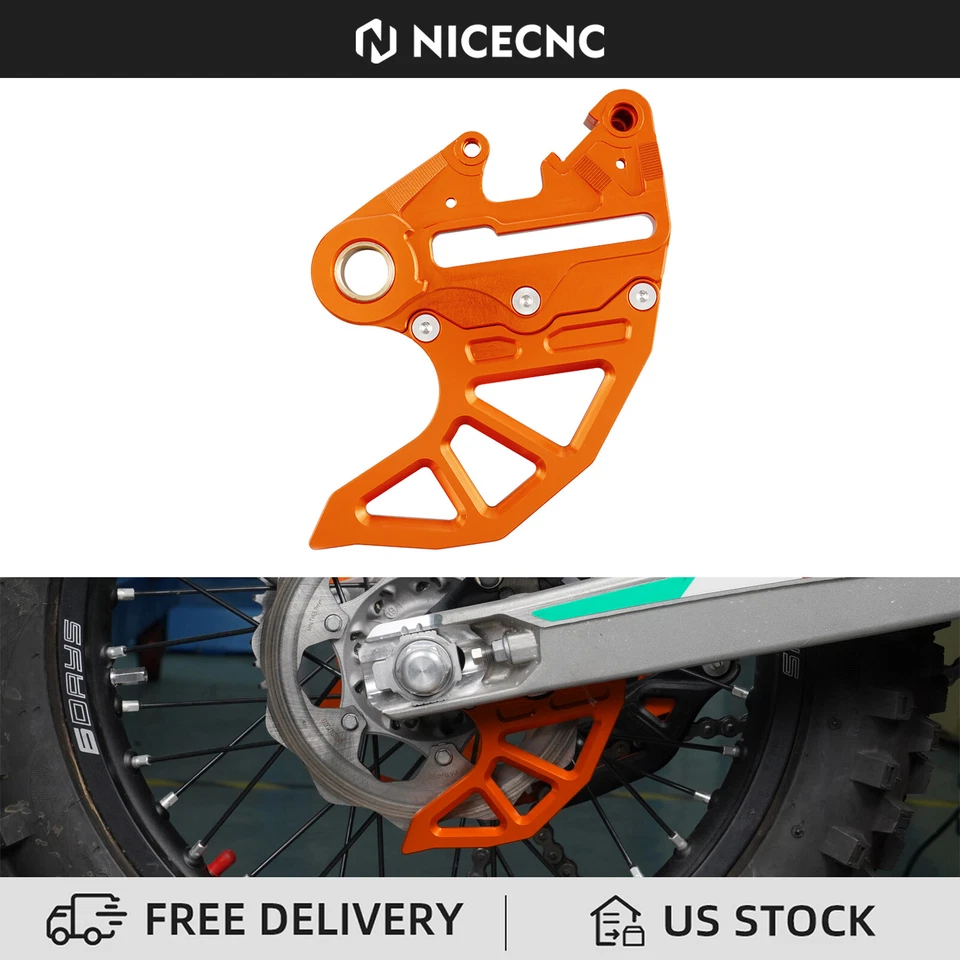 CNC Rear Brake Disc Guard Protection For KTM 250 300-500 EXC F XCW TPI 2004-2023 - Image 1 of 4