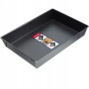 KADAX rechteckige Backform, hohe Blechränder für Kuchen, 36x25.5 cm, Schwarz - Bild 1 von 5