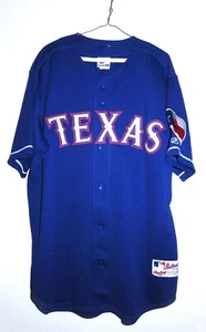 Authentic Rawlings Texas Rangers Alternate Blue Jersey 48 XL Rodriguez Era - Picture 1 of 4