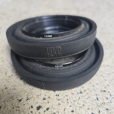 Hoya 55mm Vintage Rubber Lens Hood Cover Accessory X2 Great Condition - Image 1 of 4