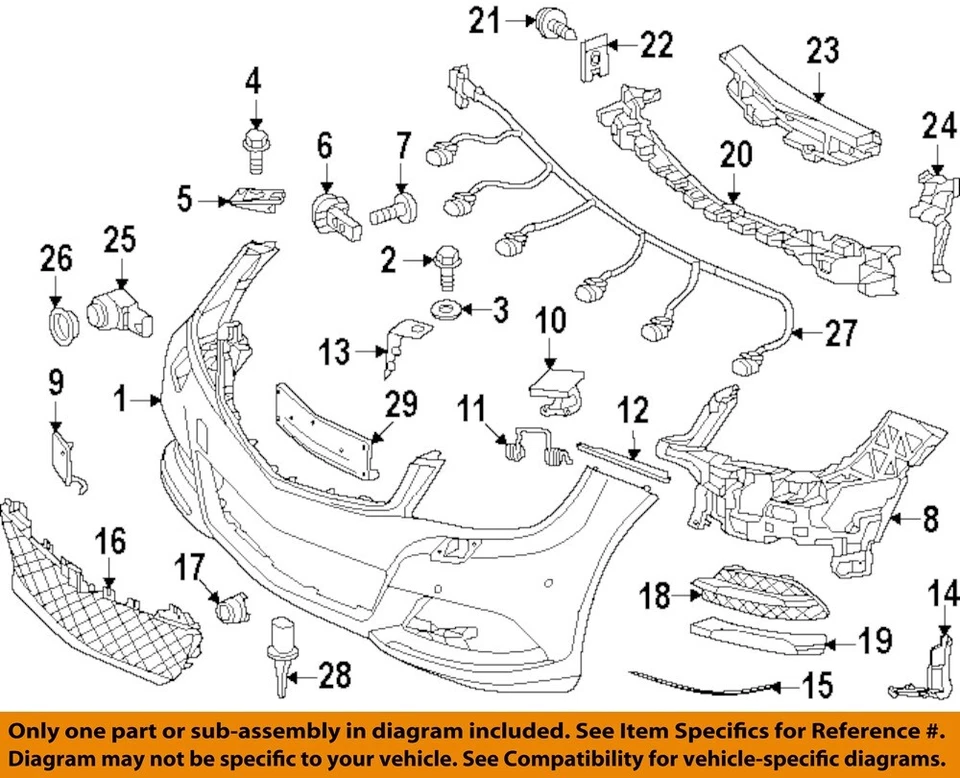 MERCEDES OEM 12-15 C250 Bumper Components-Outer Grille Trim 2048853074 - Image 1 of 1