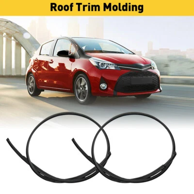 Left & Right Side Roof Drip Moulding Trim For 2006-2016 Toyota Yaris Hatchback - Image 1 of 4
