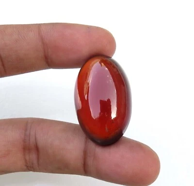 AAA+Hessonite Red Garnet Gemstone Oval Shape Natural Cabochon Loose 59 Cts #8964 - Image 1 of 4
