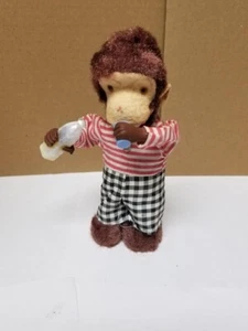 Vintage 7" Thirsty Monkey Windup Toy - Picture 1 of 2