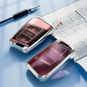 TPU Car Key Fob Case Cover Shell For VW Magotan Passat B8 CC Tiguan MK2 Jetta - Picture 1 of 2