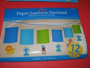 Amscan 1 Jahr alt Geburtstag Party Papier Laterne Girlande - 12 Fuß lang - Neu - Bild 1 von 1