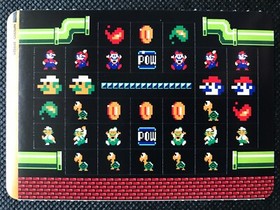 Mario Bros Famicom History Book Sealdass Sticker Japanese NINTENDO Very Rare