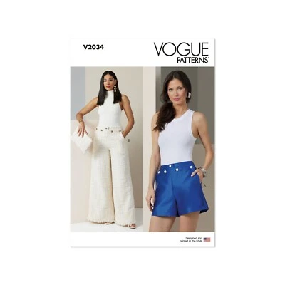 Vogue Schnittmuster V2034 - Hose - elegante Damenhose in zwei Ausführungen - Bild 1 von 4