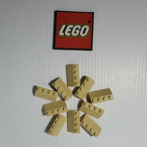LEGO 2 X 4 Slope 45 TAN (x10) 3037 z NEW REPLACEMENT PARTS - Picture 1 of 6