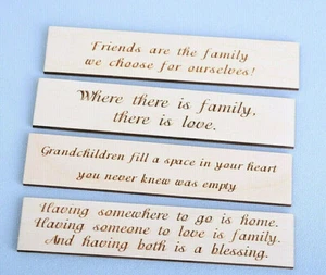 Wooden Engraved Quote Plaque for Family Tree New baby Wedding Personalised - Picture 1 of 9