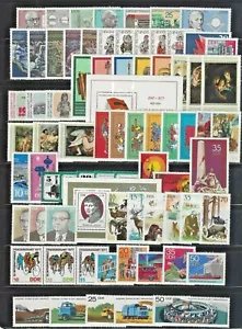 GERMANIA: DDR/GDR, Sc#1792/B186, 1977 collezione: 76 francobolli + 8 ss nuovi di zecca con og - Foto 1 di 4
