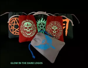 HERMOSAS BOLSAS HECHAS A MANO SOBRENATURALES, MONEDAS, DADOS, DND, 6"X5" ULTRAGAMUZA - Imagen 1 de 13