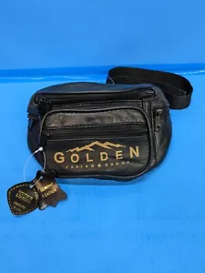 Golden Casino Fanny Pack Crossbody Bag Zipper Pouch Pockets Lined - Picture 1 of 7