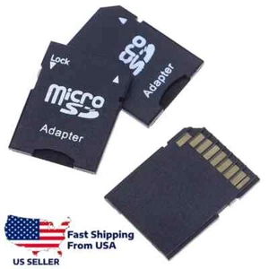 3 Pack Micro SD Adapter To SD HC SDHC Memory Card Adapter Reader NEW - Picture 1 of 4