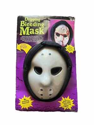NEW Vintage Ski Mask Bleeding Dripping Blood Heart Pump Halloween Fun World 90s - Image 1 of 4