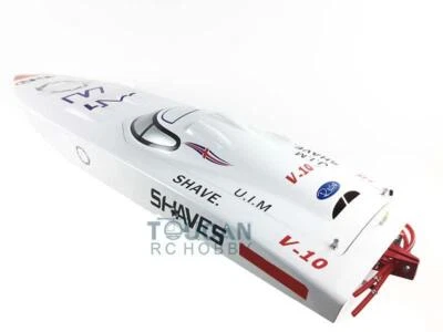 Gasoline Race RC Boat ARTR White G26IP1 26CC Fiber Glass W/O Servos Radio System - Image 1 of 4