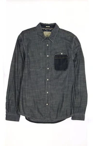 Guess 'Sullivan' Blue Heather Button Down Shirt Sport M - Picture 1 of 2