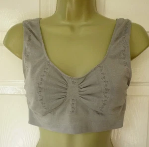 NUTMEG Damen Größe 12 14 Grau Gemustert Bügelfrei Pull On BH Bralette - Bild 1 von 10