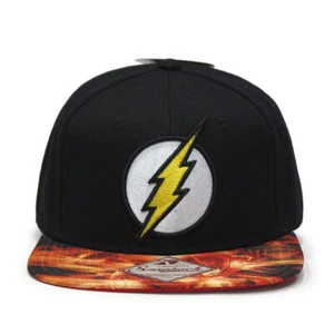 Neu mit Etikett DC Comics Flash Baseballkappe sublimiert flache Krempe verstellbar Druckknopflasche - Bild 1 von 5