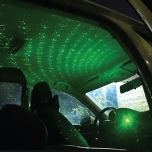 USB Atmosphere Decoration Green Car Interior Ceiling LED Projector Light - Bild 1 von 5