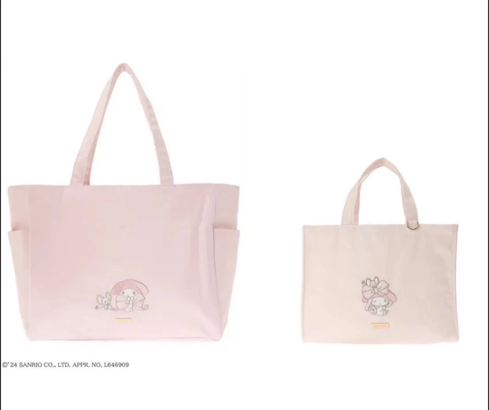 Maison de Fleur x Sanrio Hello Kitty My Melody Pink Kawaii Lace Tote Bag Purse - Image 1 of 4