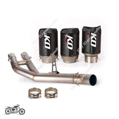 Tubo de escape de enlace medio 61 mm silenciador escape para Yamaha YZF R1 R1M 2015-2022 MT-10 Foto 1 de 4