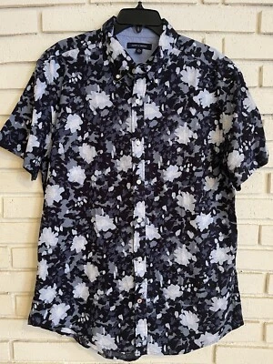 Tommy Hilfiger Camisa Hawaiana Con Botones Floral Informal Para Hombre XLarge Azul Foto 1 de 4