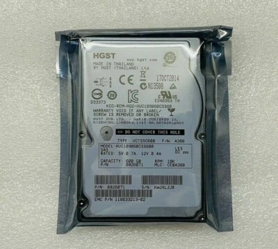 NEW H.G.S.T HUC109060CSS600 C10K900 600GB 2.5" 10K RPM 64MB SAS HARD DRIVE - Bild 1 von 3