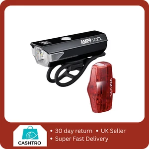 Cateye AMPP 100 / VIZ 100 Bike Light Set - Picture 1 of 1