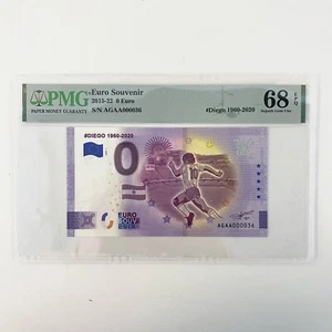 Billete de recuerdo de 0 euros PMG 68 magnífico gema sin usar #Diego 1960-2020 AGAA000036 - Imagen 1 de 3