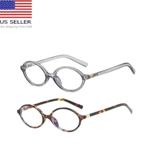 Reading Glasses Women Oval Narrow Frames Multicolor 2 Piece Set Strength +1.00 n - Picture 1 of 8