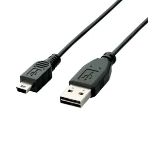 Elecom both sides inserted USB cable (A-miniB) /0.2m U2C-DMB02BK - Picture 1 of 3