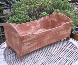 Wood Trough Planter 48cm long 27cm wide 24cm high 12cm deep No drilled holes - Picture 1 of 7