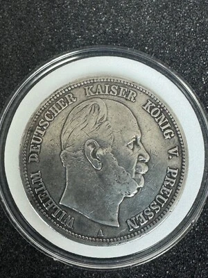 Aus Nachlass! Kaiserreich 5 Mark Wilhelm Deutscher Kaiser König v.Preussen 1876 - Bild 1 von 4