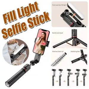 Selfie Stick Tripod Bluetooth Stand LED Light For iPhone 15 14 13 Pro Max 12 11 - Picture 1 of 12