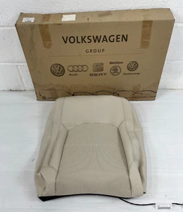 VW PASSAT B8 2015 ON FRONT LEFT SEAT BACKREST COVER TROPEZ CORN SILK NEW GENUINE - Picture 1 of 7