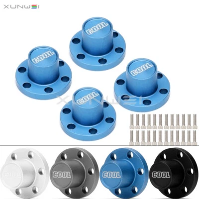 4pcs 6 holes 1.9" 2.2" Wheel Hub Cover For 1/10 Axial SCX10 90046 TRX4 D90 CC01 - Image 1 of 4