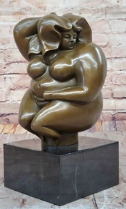 Large Heavy Abstract Cubist Bronze Sculpture by Milo Lost Wax Art Figurine Sale - Picture 1 of 10