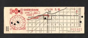 VINTAGE SHERIDAN LINE CHICAGO TRANSIT AUTHORITY CTA USA BUS TICKET - Foto 1 di 2