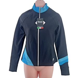 Thuono Rainbow III Damen Eislaufjacke, Gr. L, schwarz/türkis, UVP 85€ - Bild 1 von 18