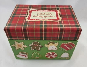 Hallmark Holiday Christmas Recipe Box W/ Recipe Cards Photo Cube - Picture 1 of 13