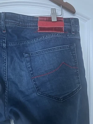 Jacob Cohen Dark Wash Slim Jeans – Red Tab – Size 36 – Premium Italian Denim - Image 1 of 4