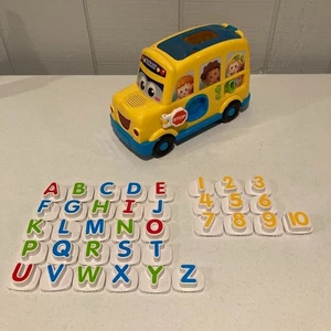 VTECH Count and Learn ALPHABET BUS KOMPLETT 26 Buchstaben 10 Zahlen FUNKTIONIERT - Bild 1 von 22