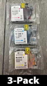 3-Pack Upwards BLC20EC, BLC20EM, BLC20EY Ink Fit/For Brother MFC-J5920DW - Picture 1 of 7