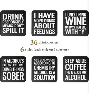 Juego de 36 posavasos Don't Take My Drink Lillian Rose - Imagen 1 de 5