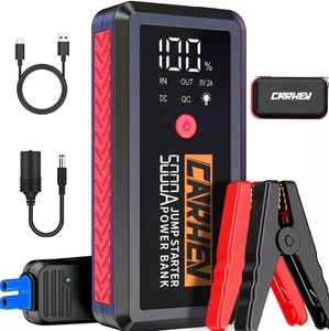 5000A Arrancador de Salto de Coche Paquete de 12V Cargador de Batería Banco de Energía de Emergencia - Imagen 1 de 9