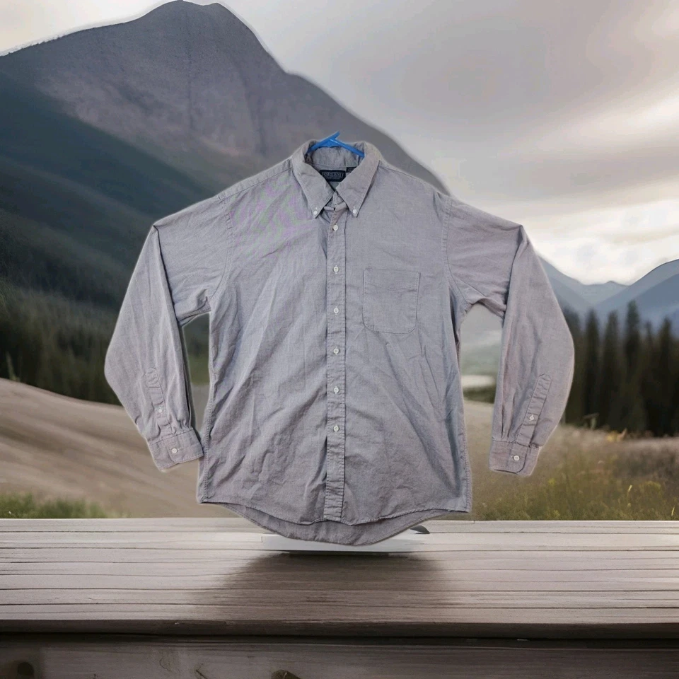 Camisa Lands' End púrpura manga larga abotonada para hombre 16,5 grande Foto 1 de 4