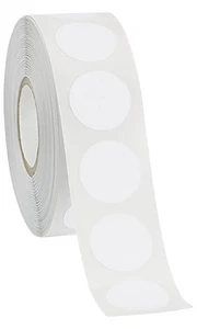 SSWBasics selbstklebende weiße Etiketten/Aufkleber - Rolle mit 1.000 - weißer Kreis - Bild 1 von 1