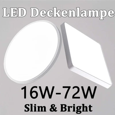 LED Deckenlampe Deckenleuchte Badezimmer Wohnzimmer Küche keller Bad Lampe Decke - Bild 1 von 4